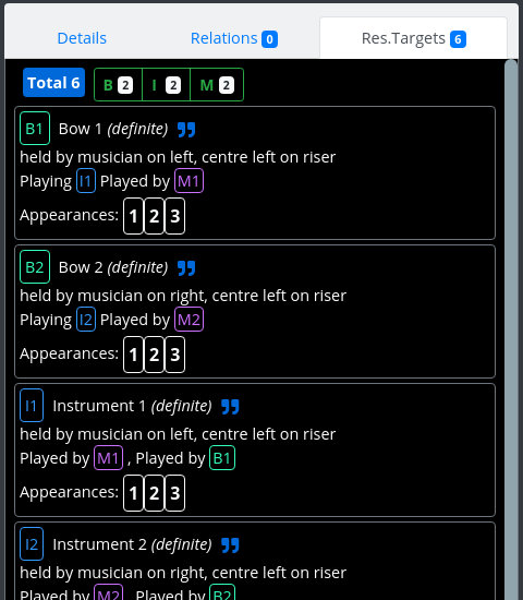 Detail of the Research Targets tab from a screenshot of the Source Image Viewer