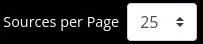 The sources per page selector